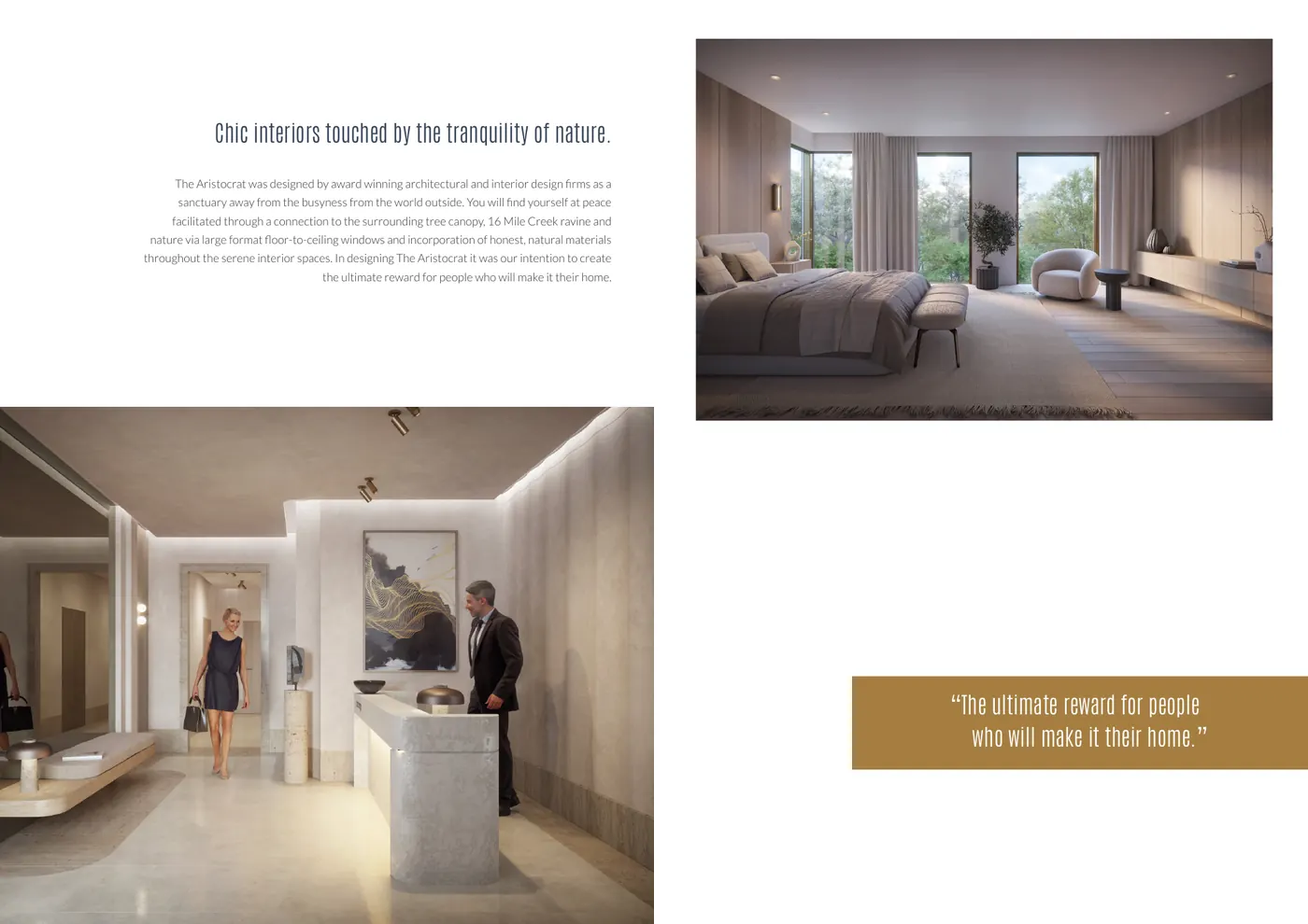 Lobby concierge and interior details